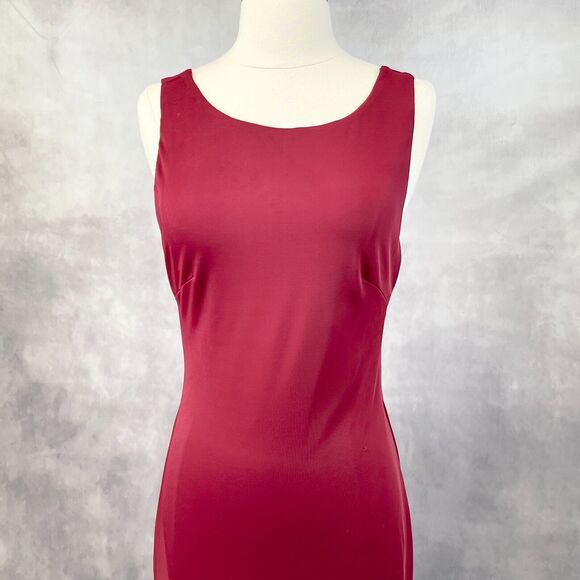 Lulus Deep Red Maxi Dress Womens Medium Open Back Prom Valentines Gala Holiday - Picture 2 of 9
